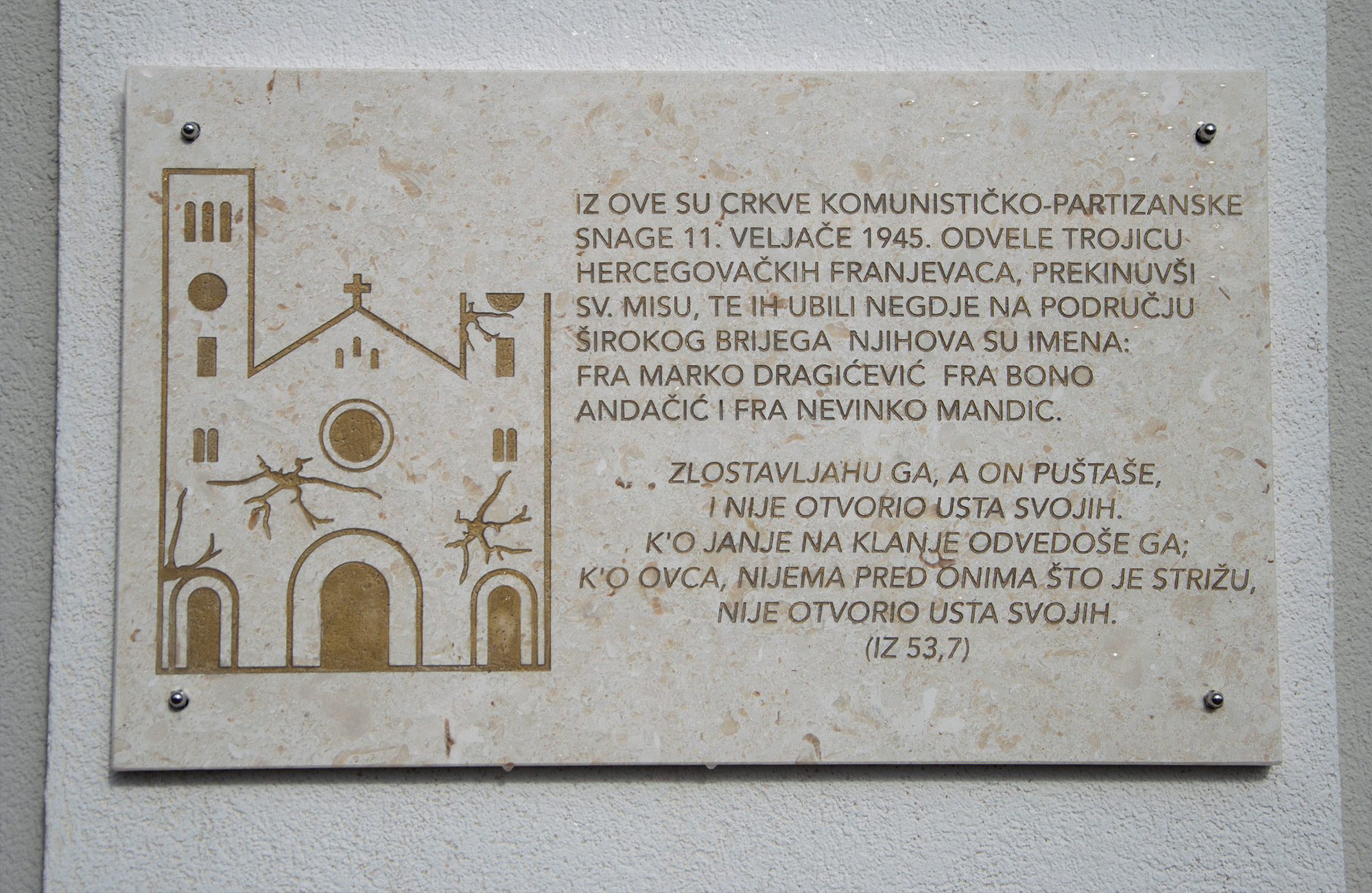 Izbicno blagoslov spomen ploce 19